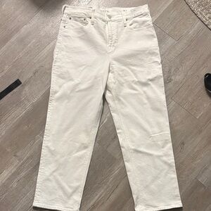 J. Crew Women's White Straight Leg Jeans. NWT. new with tags.